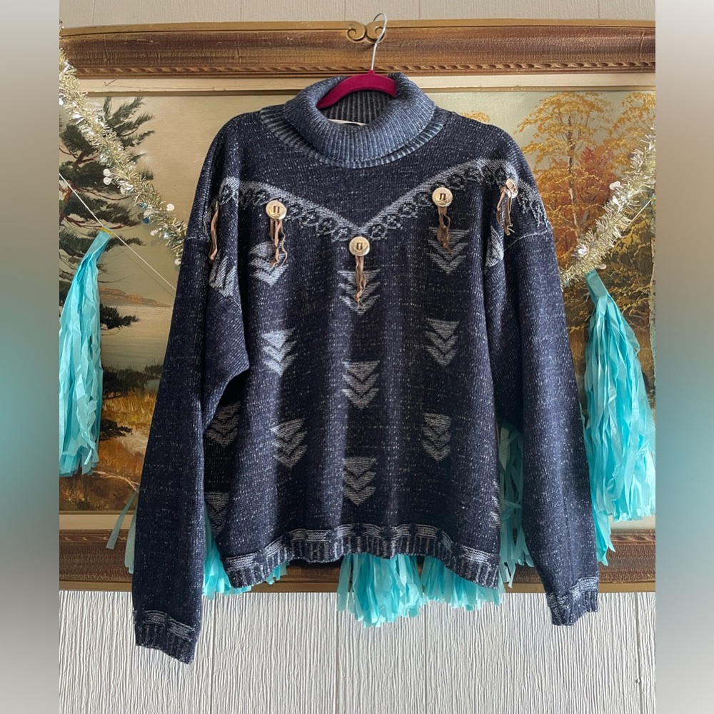 💛Vintage Addition Elle Mock Neck Sweater. Size XL .